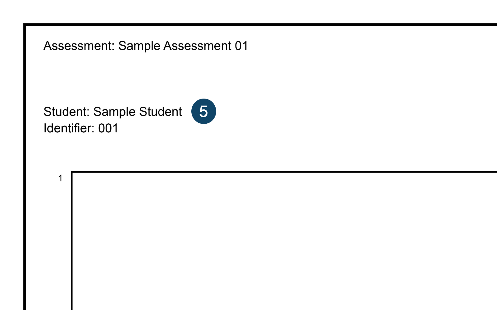 Sheet Scan with Name of Affected Student